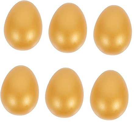 UPKOCH 6St ostern goldene eier ostereier ostereierfarbe ostereier bemalen vorlagen üeier ostern osterneier sehr Küken Ostereier künstlich Eier Ornamente Ei bastelt Ei hölzern