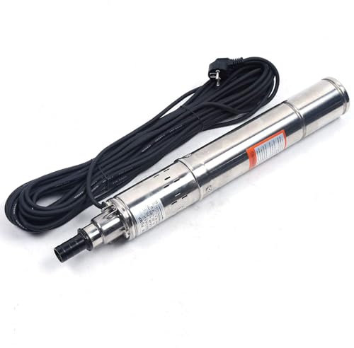 3 Zoll Tiefbrunnenpumpe, Edelstahl Tiefbrunnenpumpe 250W 2850r/min Brunnenpumpe Tauchpumpe Sumpfpumpe Gartenpumpe Geeignet für Industrie Garten und Landwirtschaft