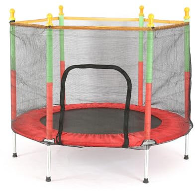 Youyijia Trampoline140cm, Outdoor Trampoline with Safety Net Cover, Recreational Trampoline for Indoor and Backyard Jumping Exercise