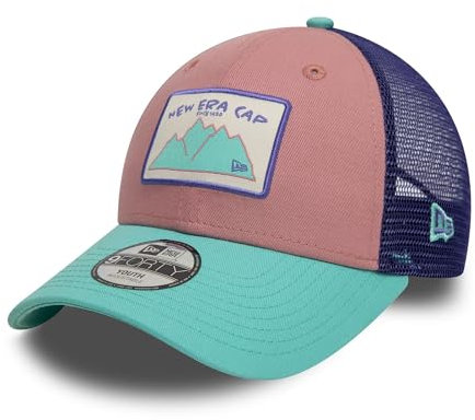 New Era 9Forty Cappello Trucker per Bambini con Motivo di Montagna Multicolore