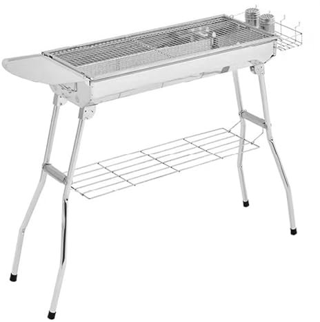 Tragbarer Holzkohlegrill, Holzkohlegrill Edelstahl, Camping Grill Für Camping, Grillen Im Freien, Picknicks Und Strandpartys
