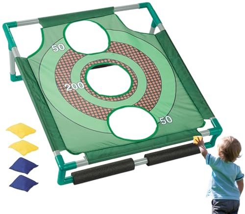 Strähnenwurf-Set - Sommerspielzeug, Sitzsäcke | Cornhole Board für jedes Wetter, mit weichen Stofftaschen, stabile Struktur, wasserdichte Konstruktion,