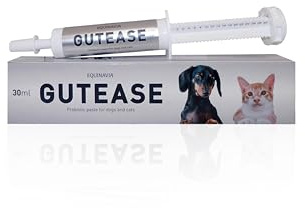 Equinavia GutEase Digestive Support Paste for Dogs & Cats – with Probiotics, Prebiotics, Glutamine, and Pectin – Easy Oral Supplement in 15ml or 30ml Syringe - 1 oz (30 ml) - 1 oz