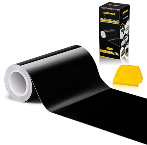 Spurtar Film vinyle noir brillant 15 cm x 6 m