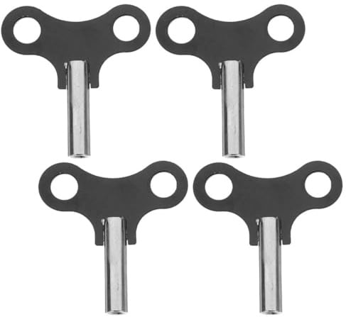 Lurrose Metall Aufziehschlüssel für Mechanische Uhren, 4 Stück Schwarz