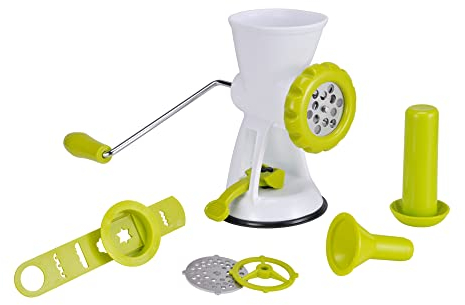 Gravidus manueller Fleischwolf Zerkleinerer Wurstmaschine mit verschiedenen Aufsätzen