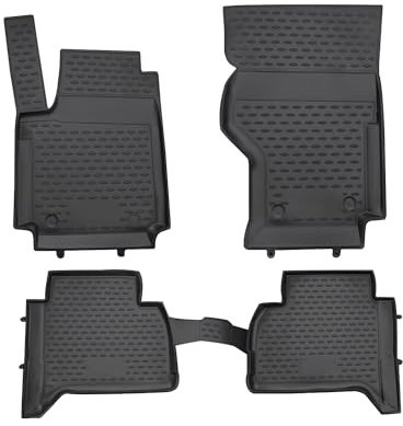 OMAC Gummimatten Fußmatten kompatibel mit VW Amarok 2010-2021 TPE Automatten Schwarz 4X