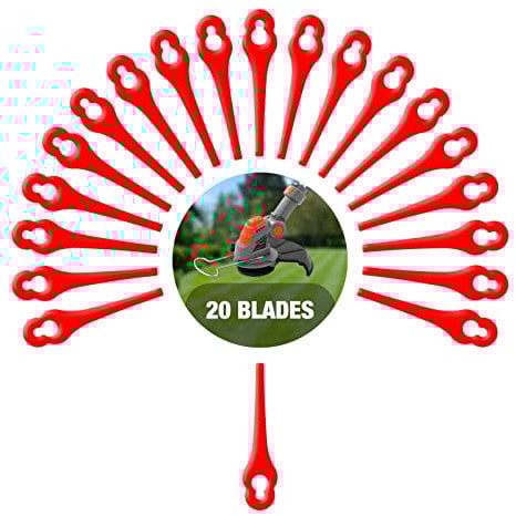 Terratek Genuine 20x Strimmer Blades Replacement Multi Pack For The TTCGT18, GGCGT18, GGSBUN & TCSBUN Strimmer Range Only. These Grass Trimmer Blades Will Only Fit The Cordless Strimmer Mentioned