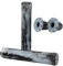 Ethic DTC Stunt-Scooter BMX Dirt Griffe flangeless Soft Lang + Fantic26 Sticker (Schwarz/Transparent)