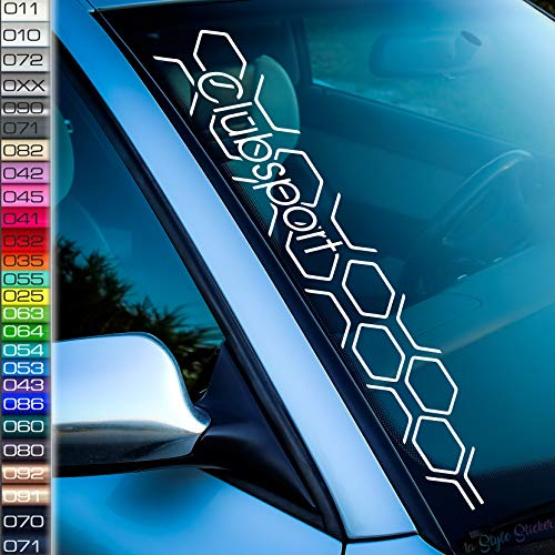 Clubsport Aufkleber Auto Frontscheibenaufkleber Wabendekor Rauten Wagen Sticker Tuning Autoaufkleber