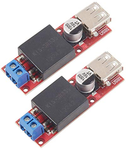 Hailege 2 Stück KIS3R33S 7V-24V bis 5V/3A Synchrongleichrichtung DC-DC Abwärtsleistungsmodul