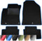 moto-MOLTICO Fußmatten Auto - Velours Autoteppiche passend für Kia Ceed I (2006-2012) - 4-teiliges Set - Schwarze Automatten mit Blauen Ziernähten