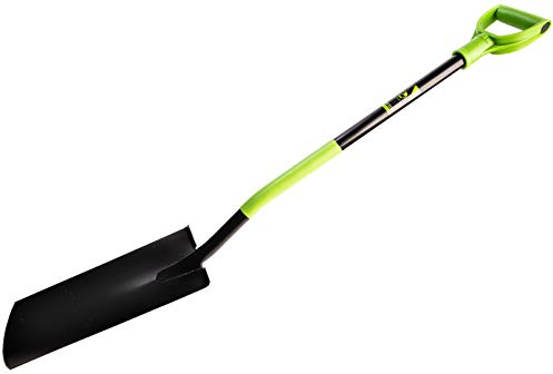 KOTARBAU® Vanga per drenaggio, 390 x 145 mm, con manico in metallo, lunghezza 120 cm