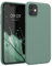 kwmobile Funda para Apple iPhone 11 Carcasa - Ultrafina de TPU y Silicona con Bordes elevados anticaídas - Verde Bosque