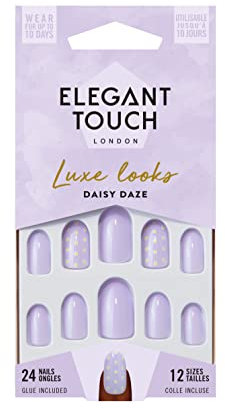 ELEGANT TOUCH Luxe Looks - Daisy Daze, Lilac,12 Nail sizes