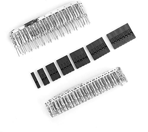 310PCS 2.54mm/0.1 Pitch 1 2 3 4 5 6 8 Pin Connectors Male and Female Plug Housing and Male/Female Pin Header Crimp Terminal Connector Assortment Kit with Box