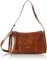 Fred de la Bretoniere Damen FRB0427 Shoulderbag shiny napp, Cognac, Einheitsgröße EU