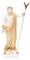 Zeus Griechischer Gott Jupiter Donner Statue Figur Gold Alabaster 7.08 Zoll