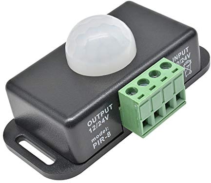 Heemol Movimento DC 12V 8A Sensore Infrarosso Interruttore Rilevatore di Movimento Automatico con Sensore di Movimento Nero