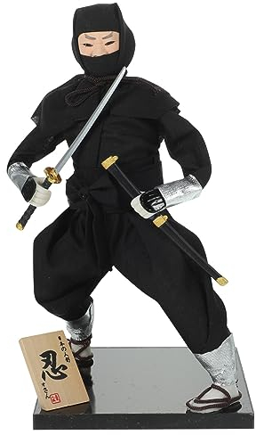TOYANDONA Japanische Ninja-Puppe Japanische Kabuki-Puppe Ninja-Statue Japanische Sammlerpuppe Teedekorationszubehör Ninja-Puppen Zum Sammeln Japanischer Stil Geschenk Baumwollfaden