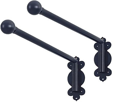 Swing Arm Curtain Rod with Finials, Door Curtain Rail Swing Arm,Swing Arm Curtain Rod,Heavy Duty Swing Arm Curtain Rods, Half Curtain Rods for Side Panels Door Curtain Rod (Size : 35IN*2)