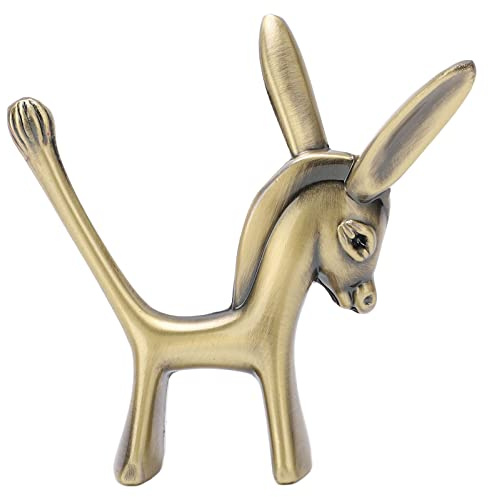 Esel-Ringhalter, Gabel-Organizer, Statue, Retro-Stil, Schmuckaufbewahrung, Mini-Ring-Aufbewahrungshalter, Zinklegierung, Nostalgischer Stil