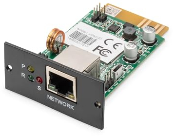 DIGITUS SNMP-Karte OnLine USV-Anlagen DN-170xxx - Fernzugriff & Überwachung - Warnungen per E-Mail - 1x RJ45-Port - Plug & Play