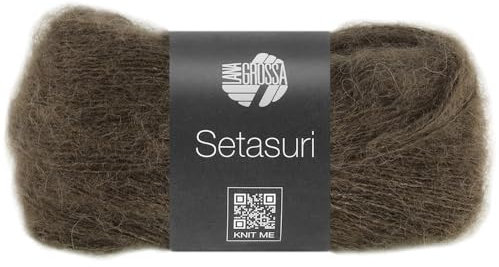 LANA GROSSA Setasuri | Feines Lace-Garn aus Suri-Alpakafasern mit Seide | Handstrickgarn aus 69% Alpaka (Suri) & 31% Seide | 25g Wolle zum Stricken & Häkeln | 212m Garn FB62