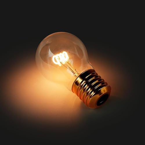 BHMAOYN Bombilla Inalámbrica LED Edison a Pilas USB para Dormitorio | Lámpara Edison (Bombilla Helix)