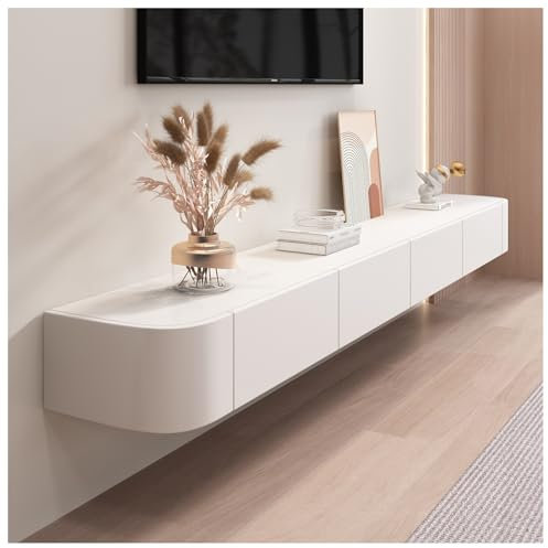 KSYGINXD 160cm TV Schrank, TV Lowboard Mit 2 Schubladen, 1 Klappe,TV Board Hängend, Fernsehschrank Für Das Wohnzimmer, Massivholz, Komplett Montiert