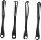 OKUMEYR 4 Piezas Batidor milk shake montadora de nata amasadora manual juicer machine juice squeezer licuadora de botella portátil espumador de leche mano páginas Black Reutilizable