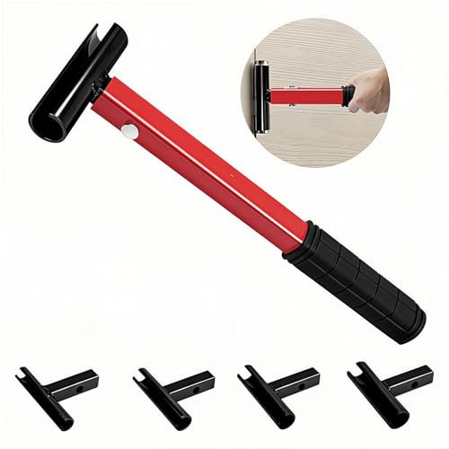 RZKNIP Hinge Gap Adjusting Wrench, Professional 4 in 1 Door Hinge Adjustment Tool for Residential and Commercial, Heavy Duty Painted Steel Hinge Bender Wrench