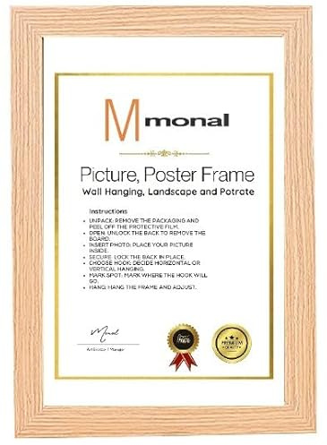 MDF Wood Photo Frame | Shatterproof Plexiglass | Modern Design | 20 × 16 (50.8 x 40.6cm) | Oak