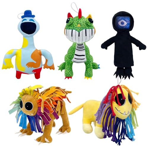 Benolls Smiling Critters Plush CatNap/Doyday/Craftycorn, Soft Stuffed Animal Pillow Doll for Children and Adults (5PCS)