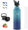 Gourde Isotherme, 500ml Gourde Enfant, Anti Fuite, Gourde Inox, Double Isolation, Gourde Paille, 24h Froid & 12h Chaud, Gourde Metal, Gourde sans Bpa, Bouteille pour École, Bureau, Voyage, Camping