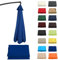 CMJYMX Auvent De Rechange Rond De 200-350cm pour Parasol (6/8 Baleines) Toile De Parasol Deporté, Imperméable, Housse De Rechange pour Plage/Piscine/Jardin Parasol(Sapphire,8 Ribs: 300CM/9.8FT)