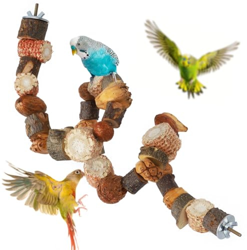 Sitzstangen für Vögel, Vogel Zubehör für Käfig Sitzstangen für Wellensittiche Spielzeug für Nymphensittich und Papagei Formbare Drahtverstärkung (80cm)