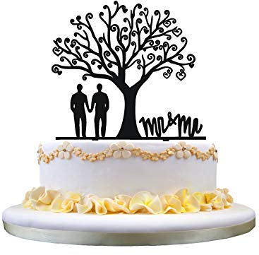 zhongfei Torta Nuziale di Torta Nuziale, Mr & Mr Torta Cappello per i Regali dello Sposo, Torta acrilica di Albero