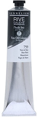 Sennelier : Rive Gauche : Oil Paint : 200ml : Mars Black