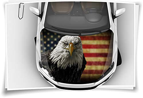 Medianlux American Eagle Adler USA Flagge Motorhaube Auto-Aufkleber Steinschlag-Schutz-Folie Airbrush Tuning Car-Wrapping Luftkanalfolie Digitaldruck Folierung