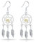 PLANETYS - 925 Sterling Silber Ohrringe Dreamcatcher Traumfänger Auge des Heilige Lucie - Santa Lucia - Oeil de Sainte Lucie - Shiva Eye