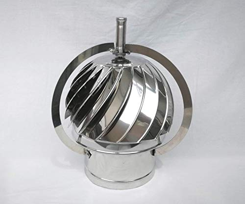 Kaminaufsatz säurebeständigen Edelstahl drehbarer Kugelaufsatz Schornsteinaufsatz Lüftungsaufsatz Ofen Schornsteinhaube Schornsteinabdeckung Rohrabdeckung Kaminabdeckung Aspirator (150 mm)