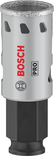 Bosch 1 scie cloche PRO Tile Power Change Plus (pour carrelage dur, carrelage souple, diamètre 25 mm, accessoires professionnels, perceuse/visseuse)