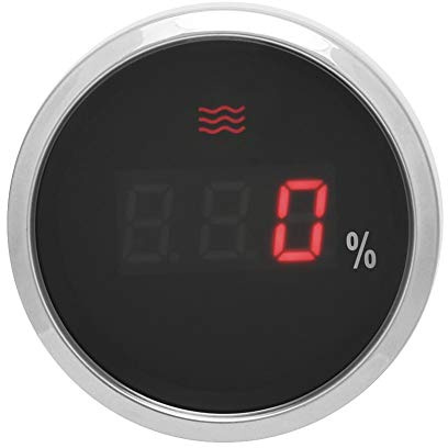 EBTOOLS Jauge de réservoir d'eau de voiture 12 V/24 V, compteur de niveau d'eau de 52 mm, affichage numérique intelligent, étanche