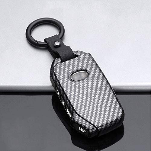 ontto Autoschlüssel Hülle Fernbedienung Cover für Kia Sportage Ceed Sorento Cerato Forte 2018 2019 2020 ABS Schlüsselhülle Schlüsselanhänger Schlüssel Schutz Etui Case 4 Tasten-Schwarz A
