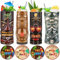 Tiki Tassen Set mit 4 großen Keramik-Tiki-Gläsern, hawaiianische Luau-Party-Tassen, Trinkgeschirr, Tiki-Bar-Tassen für Cocktails