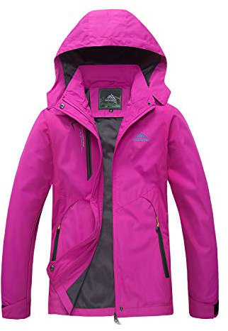 LUI SUI Veste à capuche coupe-vent imperméable pour femmes en plein air