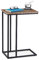 Relaxdays Mesa Auxiliar, Estilo Industrial, Mesita de Café, Metal y Diseño Madera, 66 x 46 x 30 cm, Gris-Marrón/Negro