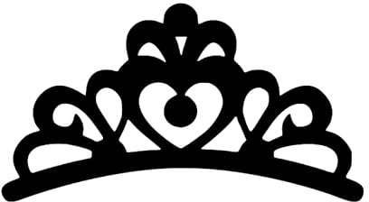 Tiara Diadem Aufkleber Sticker Prinzessin Crown Krone JGA Queen Königin 20x11cm in 21 Farben