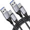 Cavo USB Type-C Carica Rapida 2M 2Metri,Nylon Intrecciato 3A Rapida Ricarica Cavo USB C Compatible with Samsung Galaxy S8 S9 S10 S20 Plus A20 A30 A40 A50 A70 A20e,Xiaomi Mi A1/Mi A2,LG,HTC U11/U12+
